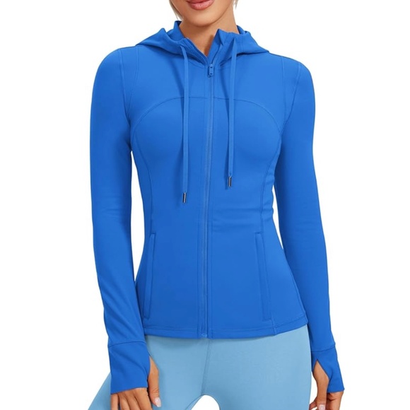 CRZ Yoga - Hooded Full Zip Jacket with Back Mesh Vent + Thumb Holes | XL - Picture 1 of 11
